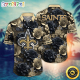 NFL New Orleans Saints Hawaii Shirt Flower Aloha Spirit Shirts