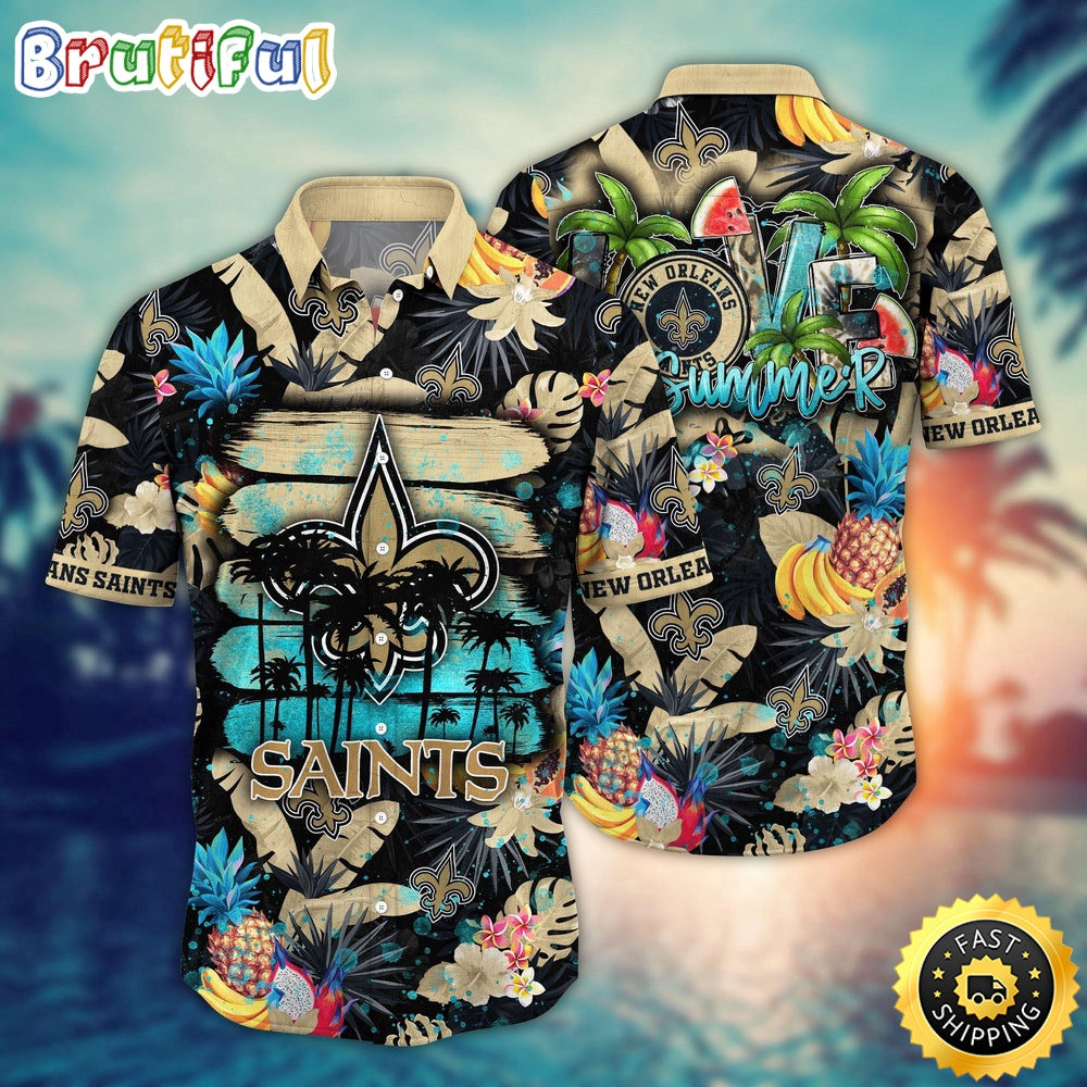 NFL New Orleans Saints Hawaii Shirt Flower Relaxed Island Wear