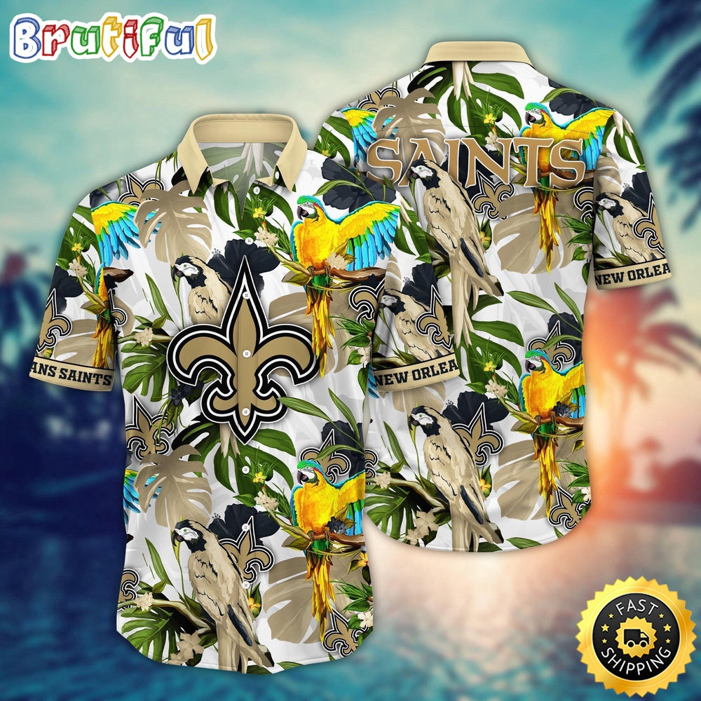NFL New Orleans Saints Hawaii Shirt Flower Sunshine Inspired Tops