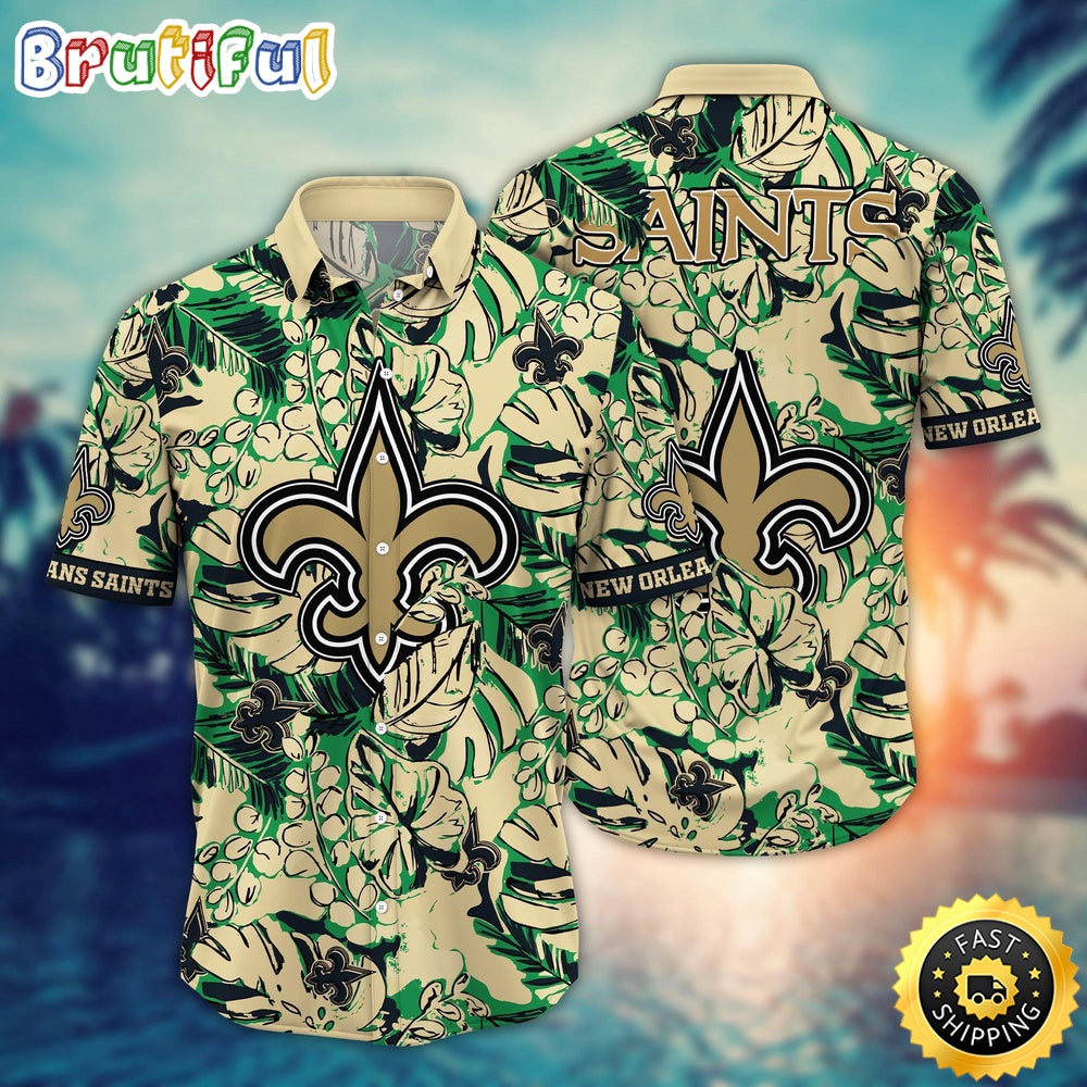 NFL New Orleans Saints Hawaii Shirt Flower Tropical Holiday Attire