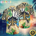 NFL New Orleans Saints Hawaiian Shirt Flower Hawaii Shirt For Football Fans