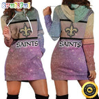 NFL New Orleans Saints Hoodie Dress All Over Print For Women Hoodie