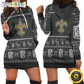 NFL New Orleans Saints Hoodie Dress Christmas Print 3D Hoodie Women