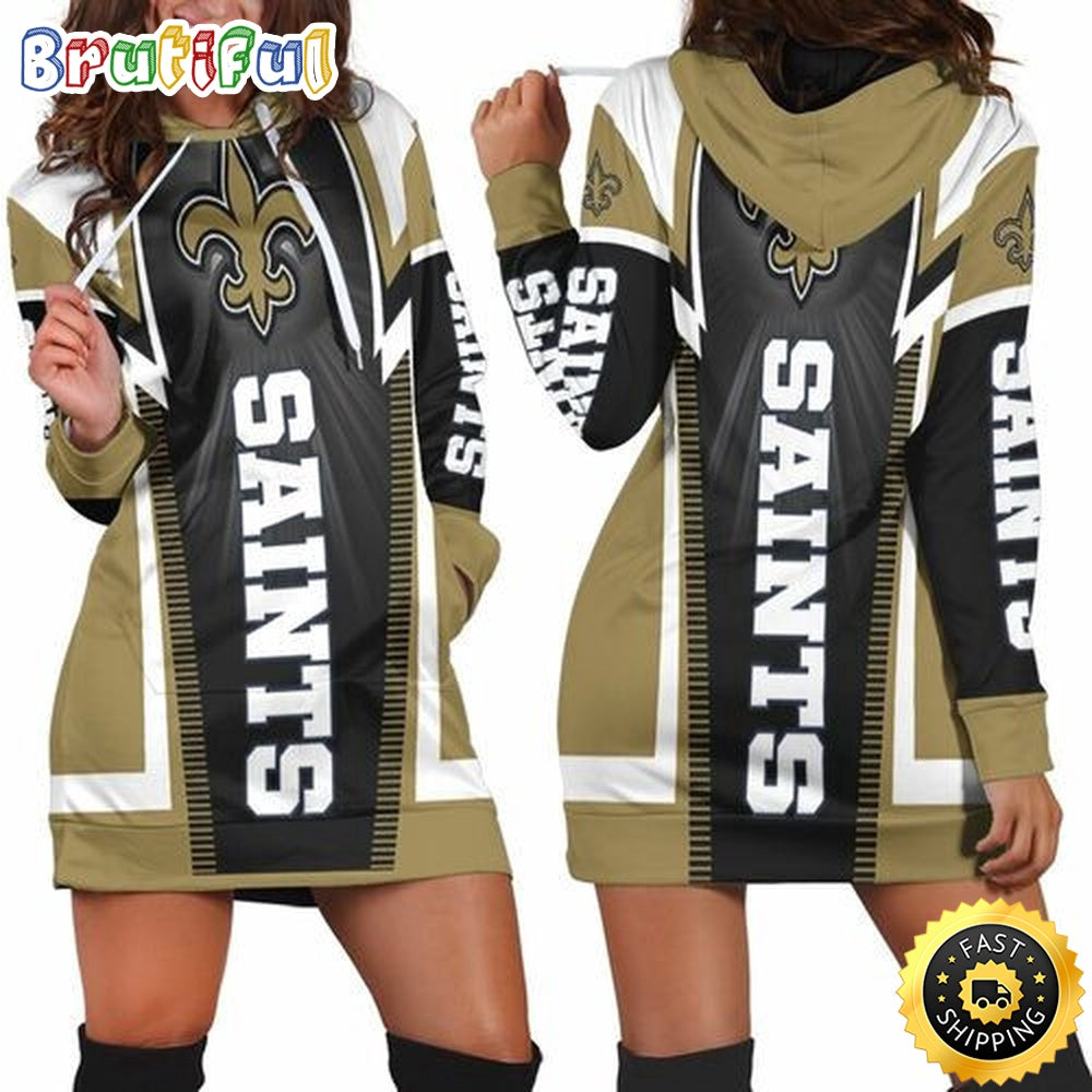 NFL New Orleans Saints Hoodie Dress Print 3D Hoodie Women For Fans