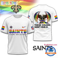 NFL New Orleans Saints Human Rights Campaign LGBT Pride Month 3D T Shirt