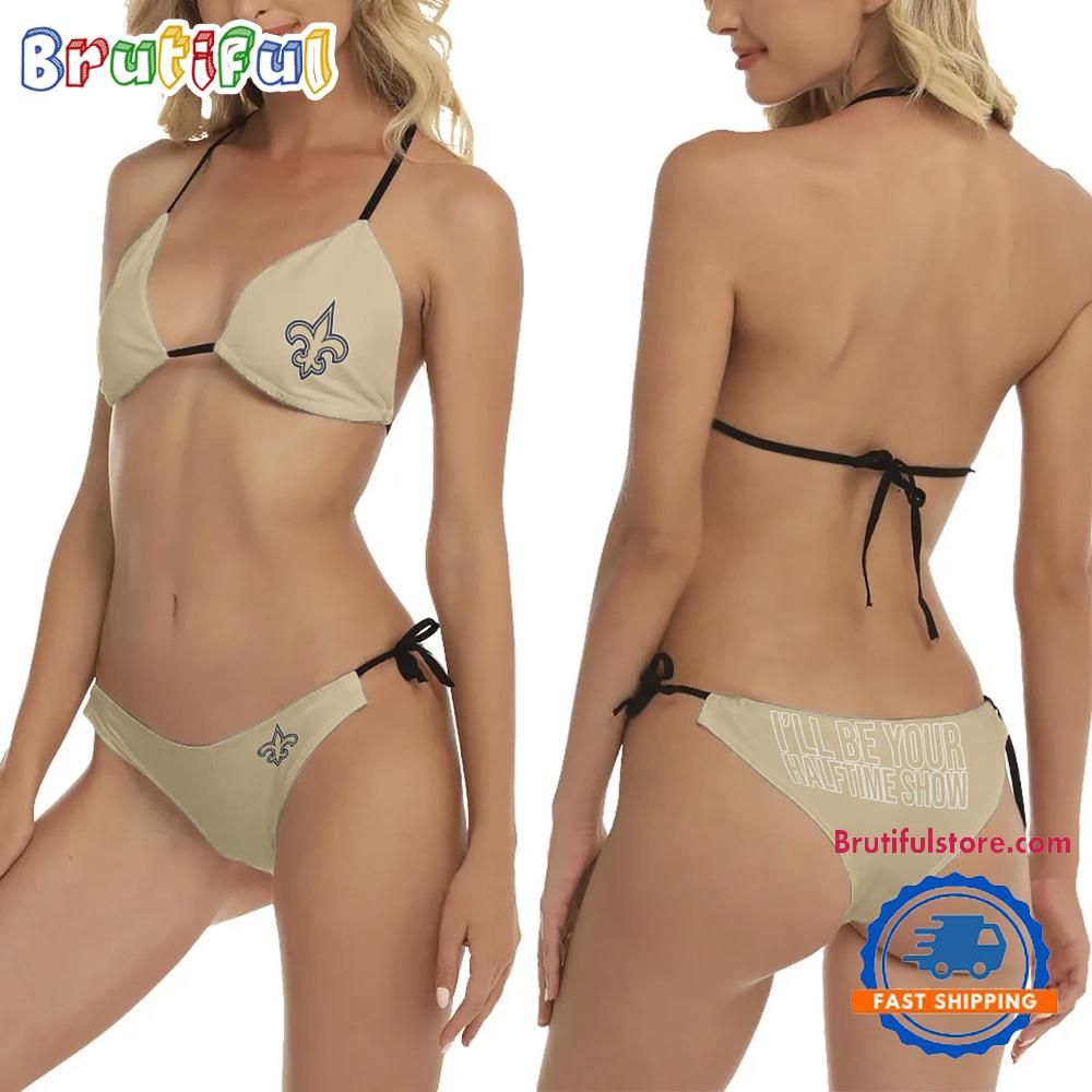 NFL New Orleans Saints I’ll Be Your Halftime Show 2 Piece Women’s Bikini Swimsuit
