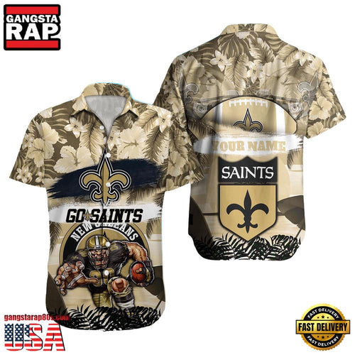 NFL New Orleans Saints Mascot Football Aloha Hawaiian Shirt