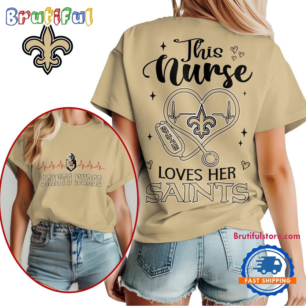 NFL New Orleans Saints Nurse Appreciation Month Limited Edition Vintage T Shirt