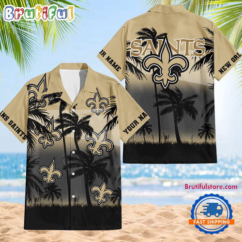 NFL New Orleans Saints Palm Tree Summer Design Aloha Hawaiian Shirt
