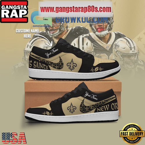 New Orleans Saints Personalized Air Jordan 1 Sneakers Shoes