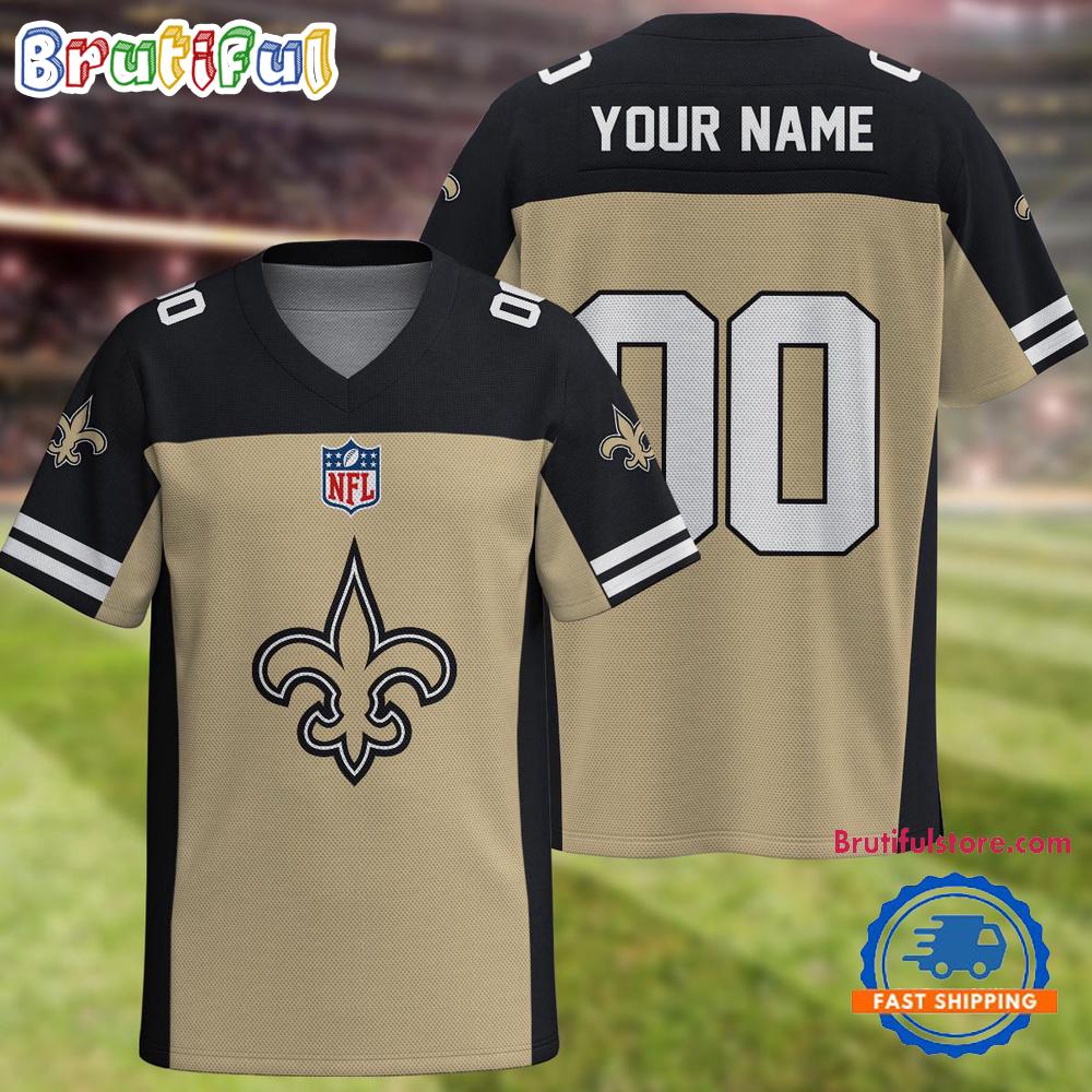NFL New Orleans Saints Team New Season Personalized Football Jersey