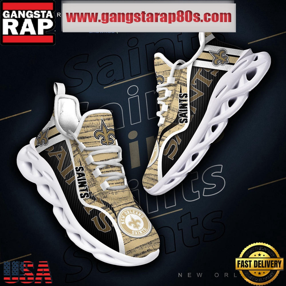 NFL New Orleans Saints Unique Design Max Soul Shoes Running Sneakers
