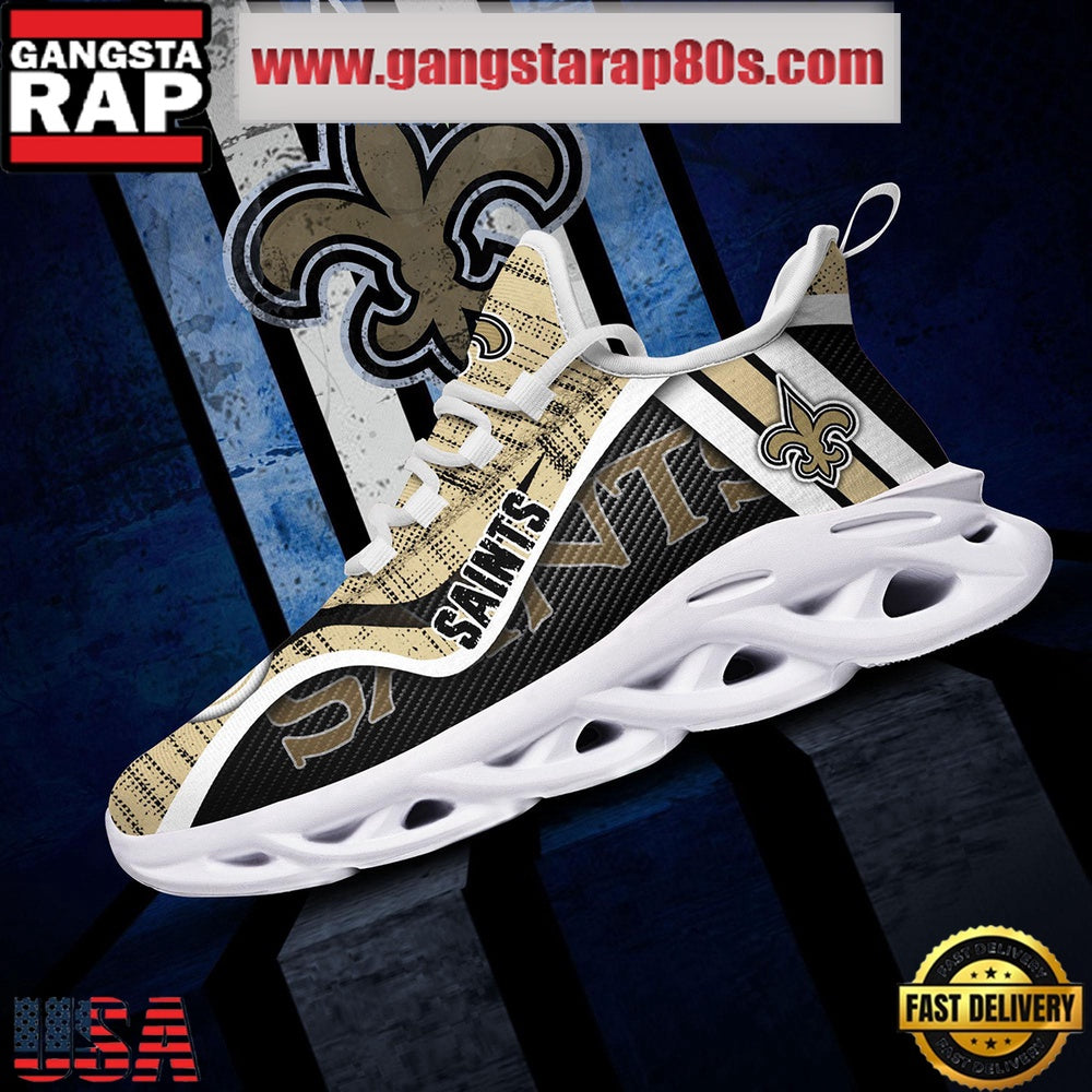 NFL New Orleans Saints Unique Design Max Soul Shoes Running Sneakers