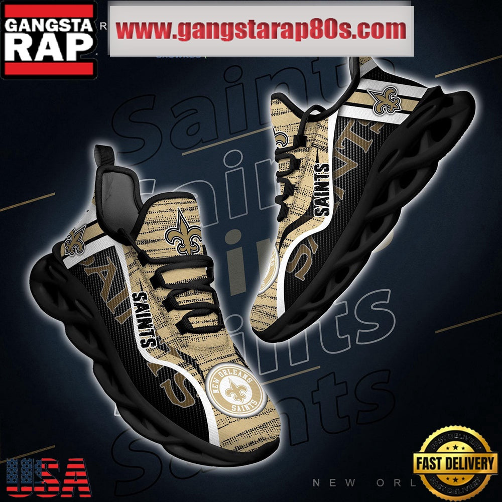 NFL New Orleans Saints Unique Design Max Soul Shoes Running Sneakers