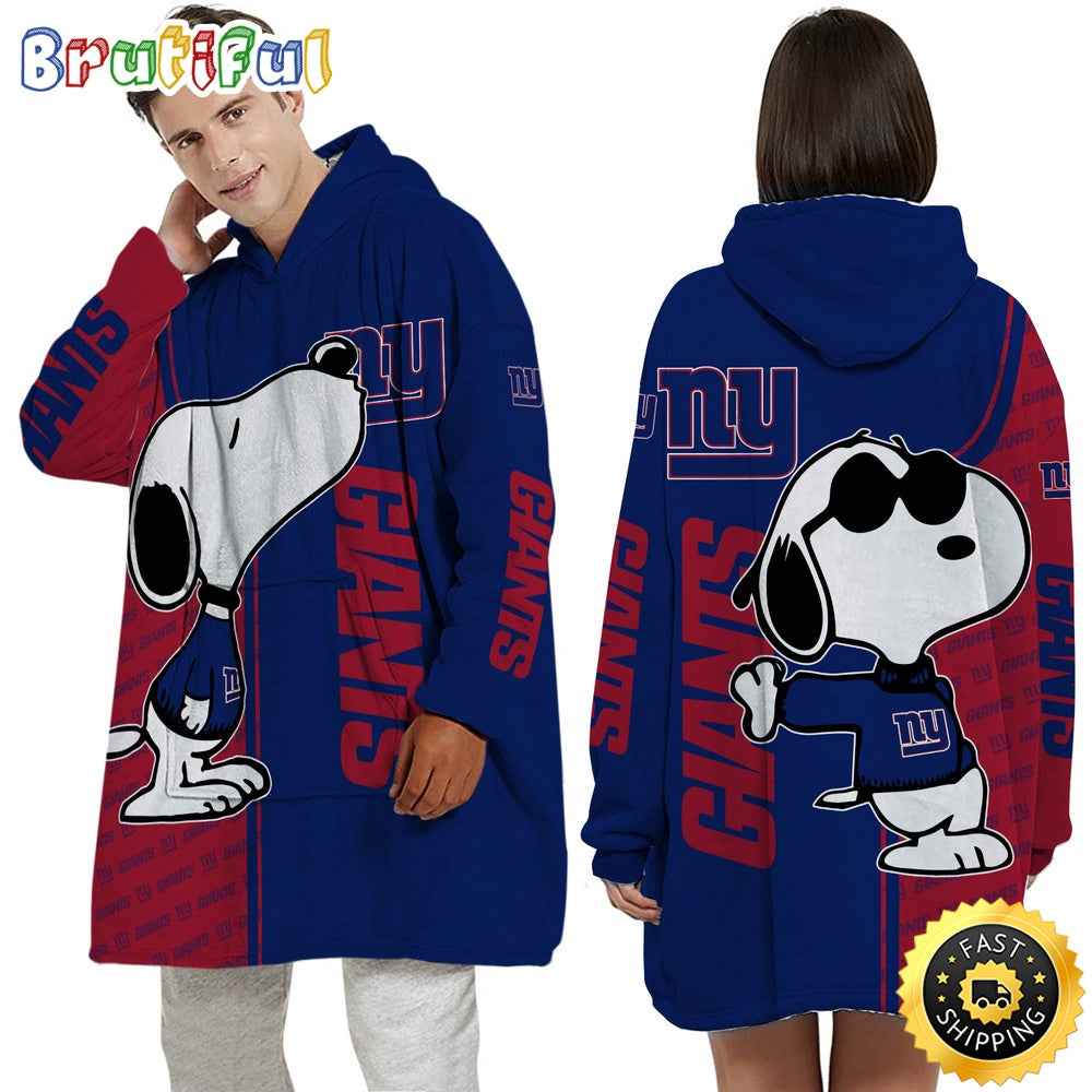 NFL New York Giants Blanket Hoodie For Fans Unisex Hoodie