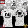 NFL New York Giants Camo 2025 Salute to Service Polo Shirt