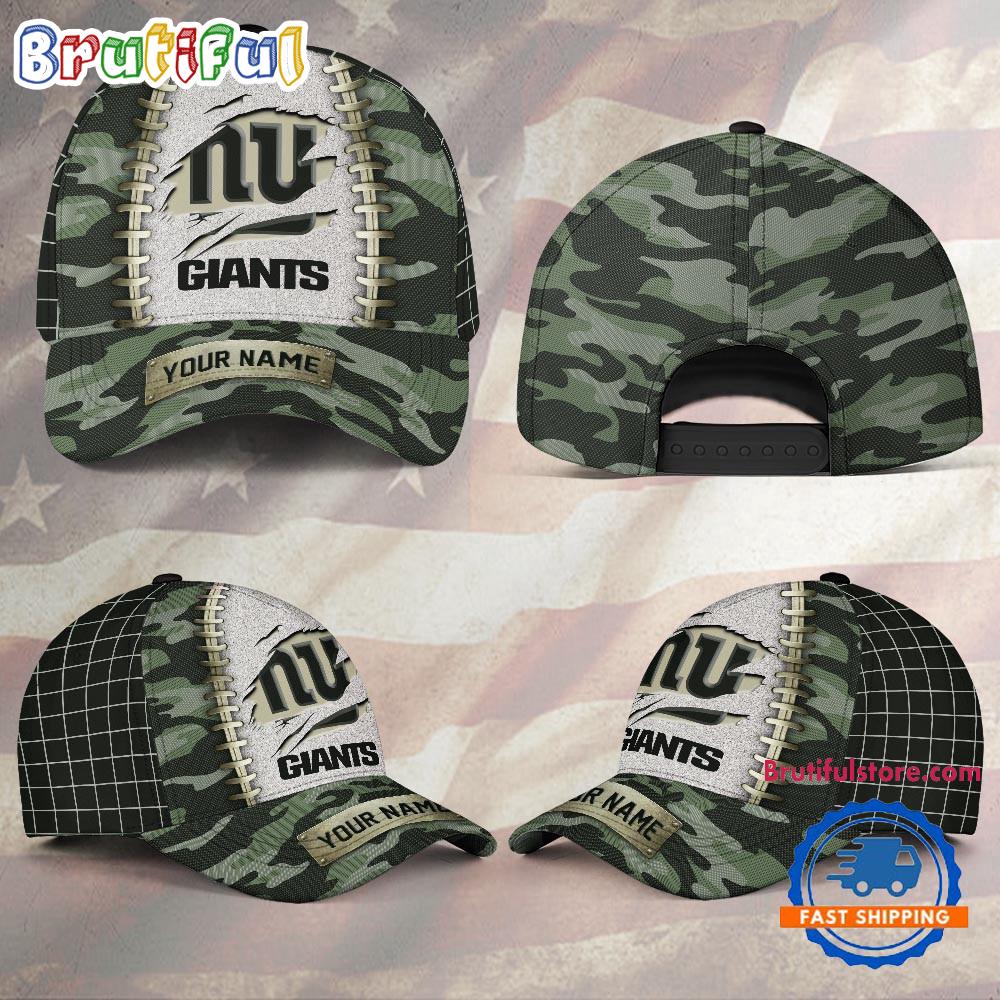 NFL New York Giants Camo Hunting Custom Name Classic Cap