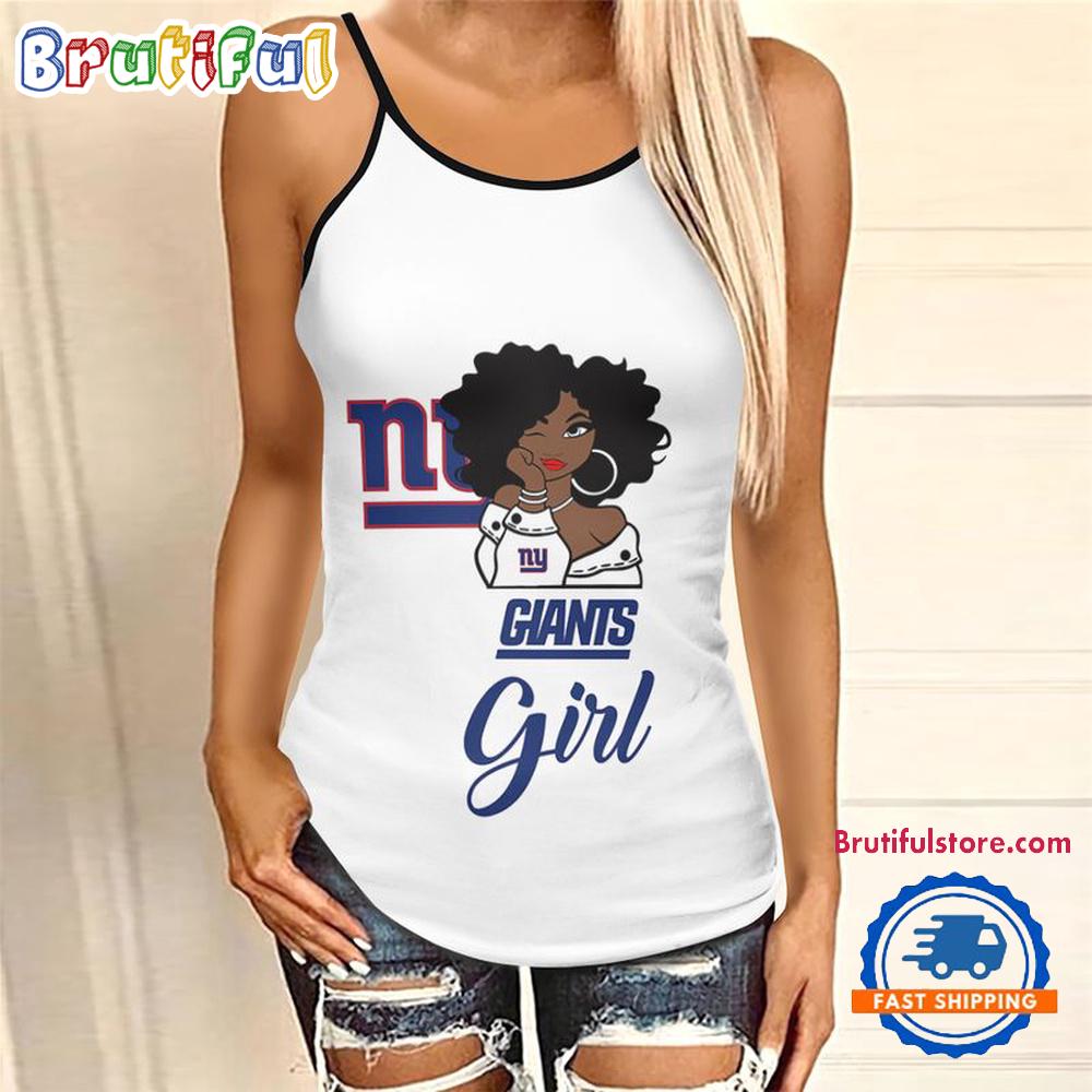 NFL New York Giants Football Summer Women’s Criss Cross Tank Top