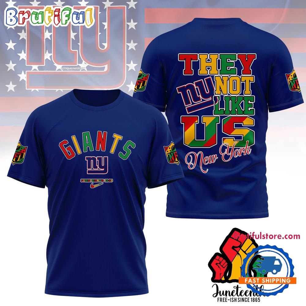 NFL New York Giants Football Team 2025 Juneteenth Freedom Day Unisex 3D Shirt