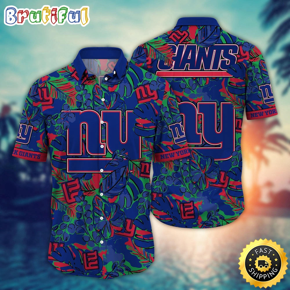 NFL New York Giants Hawaii Shirt Flower Tropical Holiday Attire