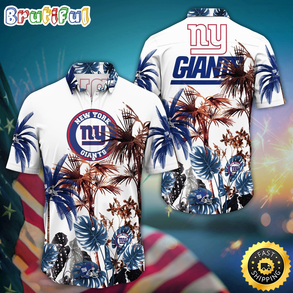 NFL New York Giants Hawaii Shirt Palm Tree Aloha Shirt For Fans