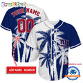 NFL New York Giants Palm Trees Pattern Summer Personalized Baseball Jersey