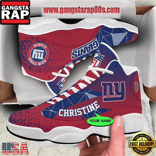 NFL New York Giants Personalized Air Jordan 13 Sport Shoes