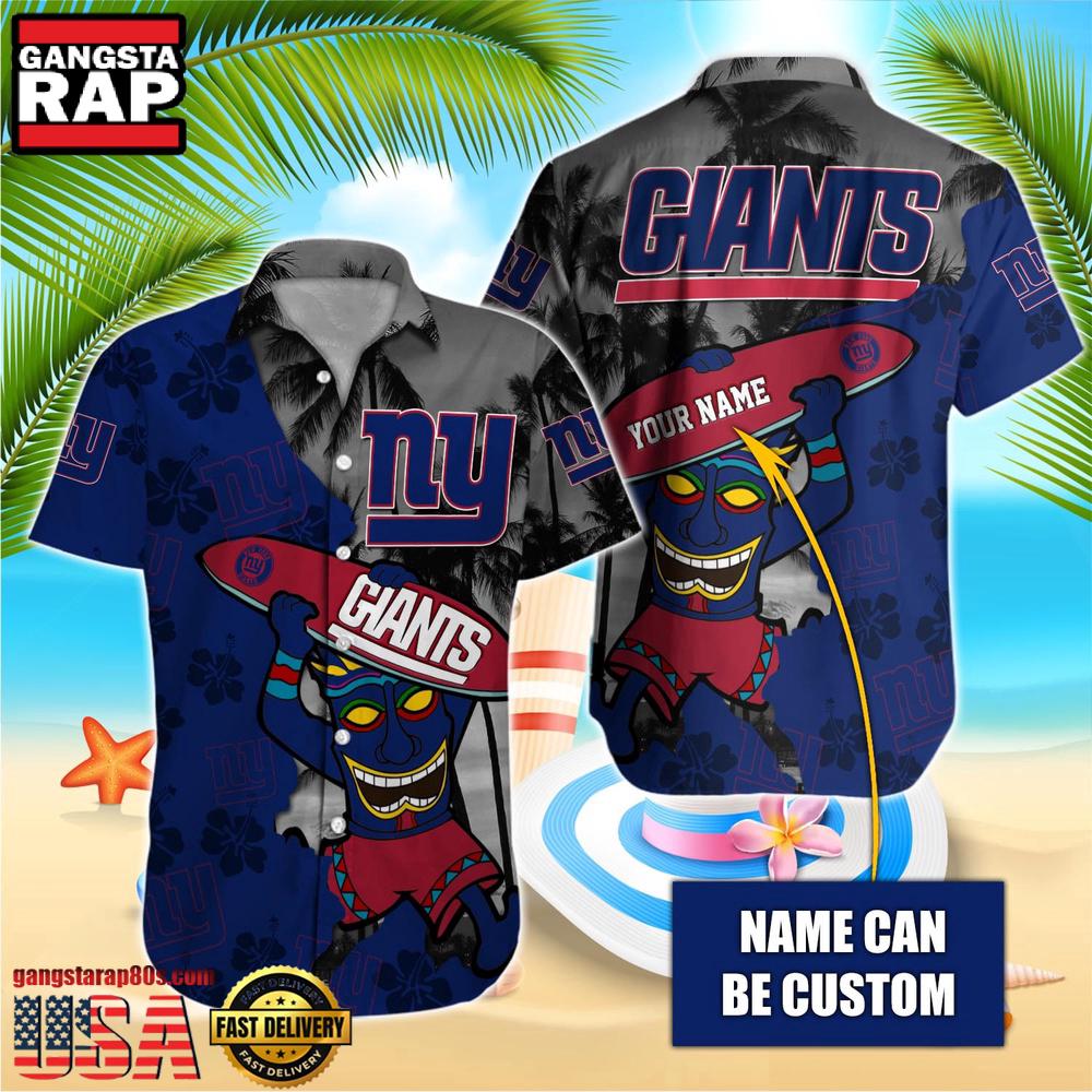 NFL New York Giants Retro Custom Hawaiian Shirts For Men Women