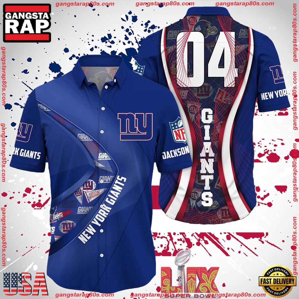 NFL New York Giants Super Bowl LIX 2025 Custom Aloha Hawaiian Shirt
