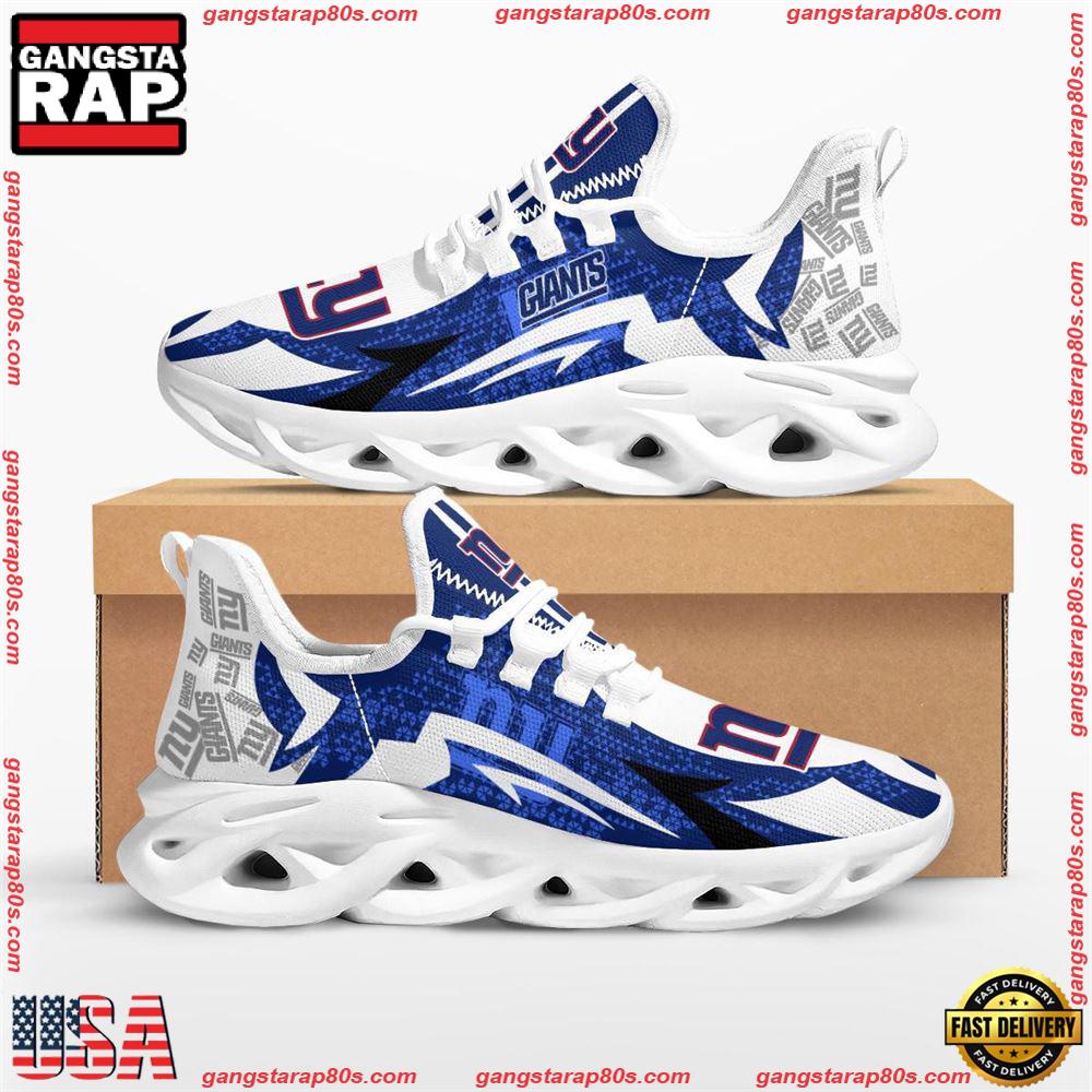 NFL New York Giants Symbol Geometric Pattern Max Soul Shoes Running Sneakers