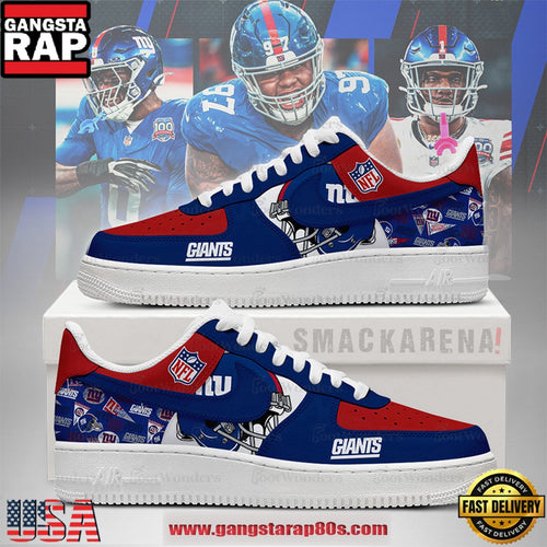 NFL New York Giants Trending Football Sneakers Nike Air Force 1 Shoes