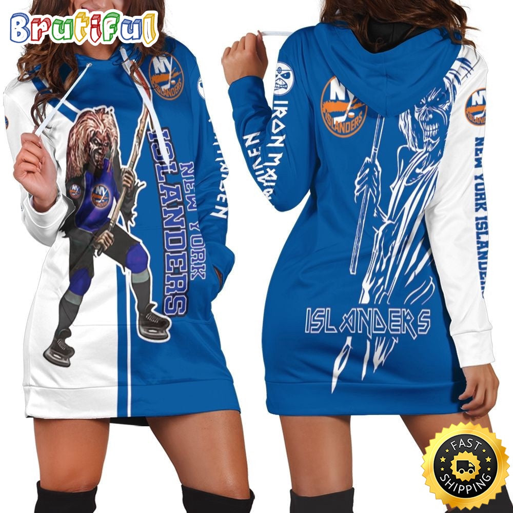 NFL New York Islanders And Zombie Hoodie Dress Print 3D Hoodie Women For Fans