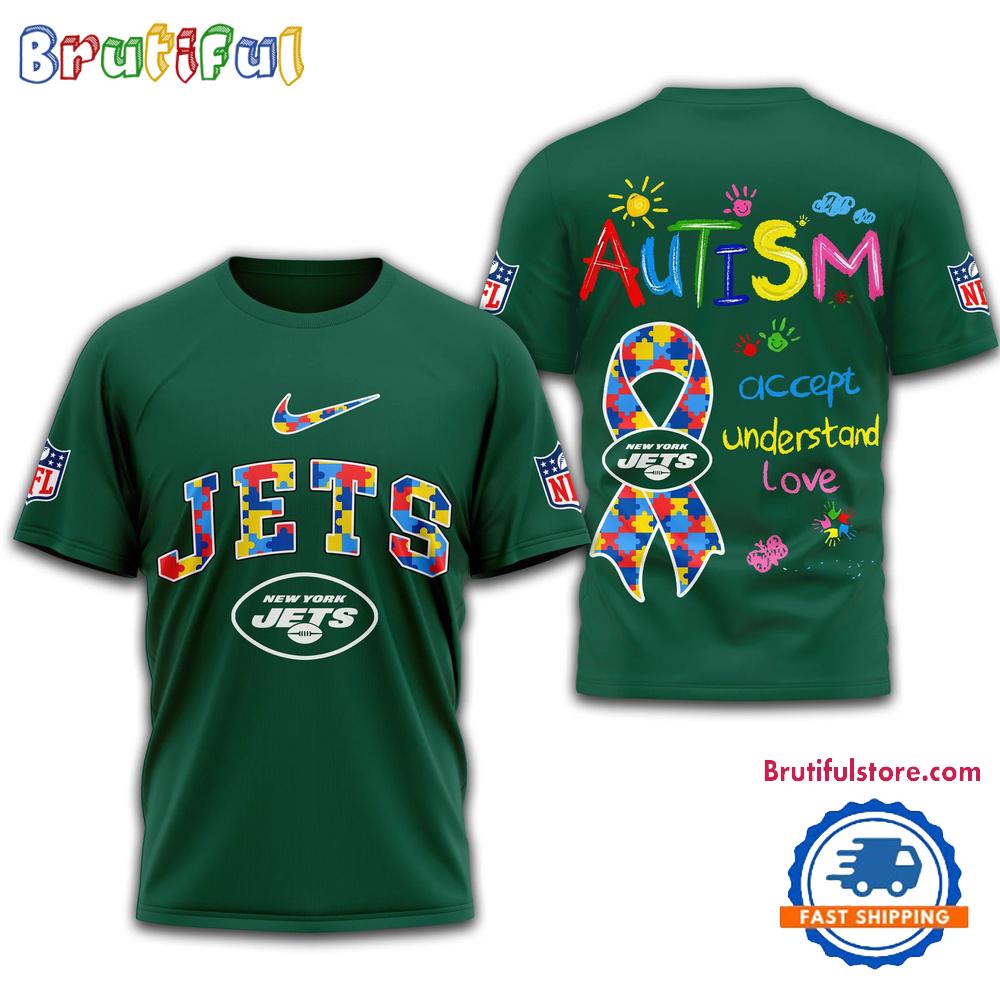 NFL New York Jets 2025 Autism Awareness 3D Shirt