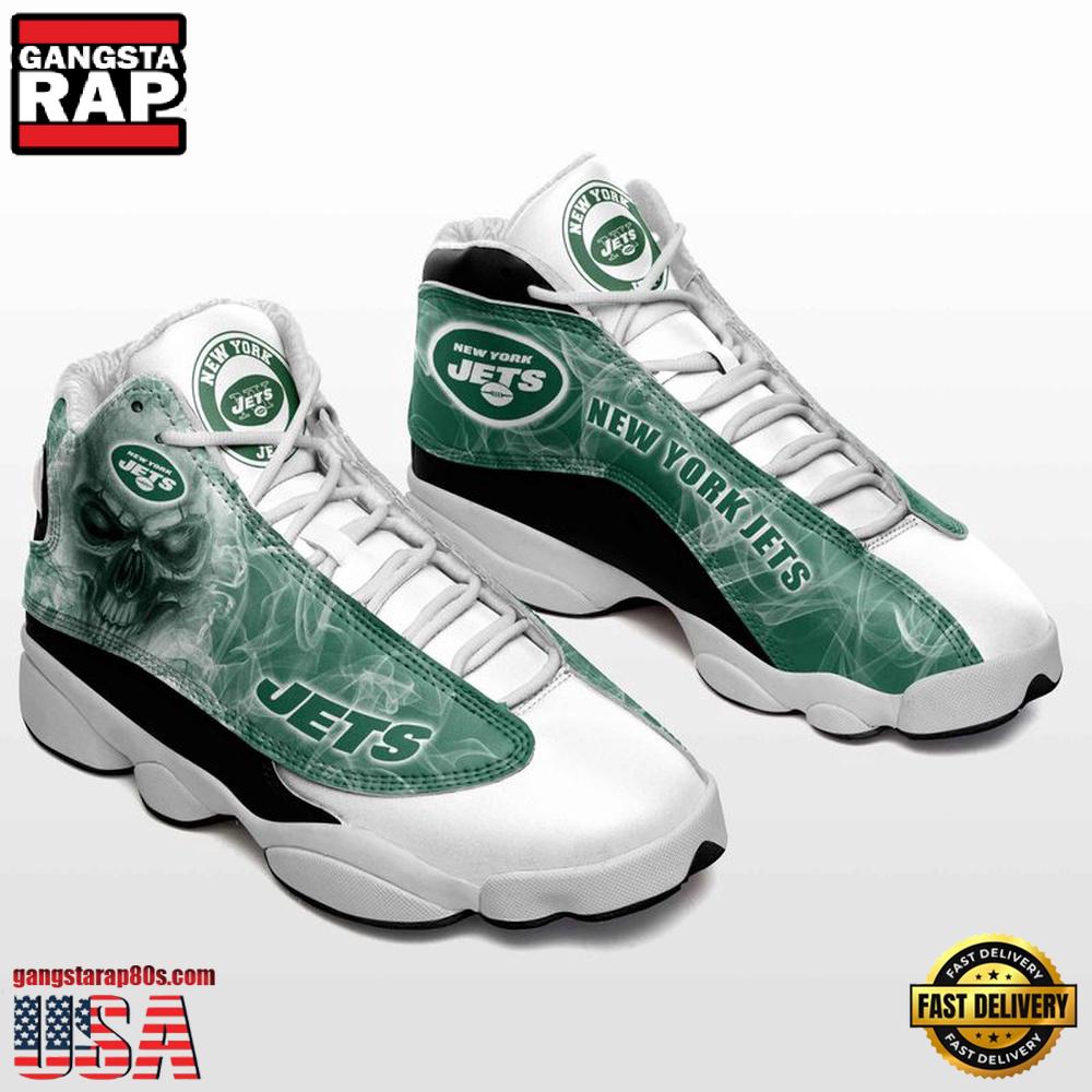 NFL New York Jets New Design Air Jordan 13 Running Sneakers Shoes