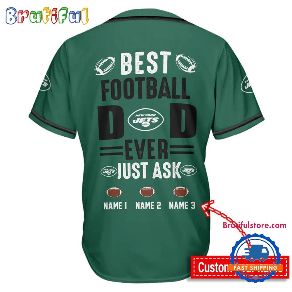 NFL New York Jets Best Dad Ever Baseball Jersey