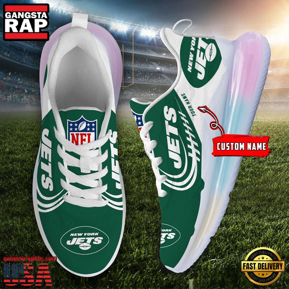 NFL New York Jets Custom Rainbow Atmospheric Air Force 1 Sneaker Shoes