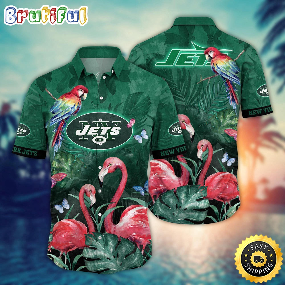 NFL New York Jets Hawaii Shirt Flamingo And Flower Aloha Shirt