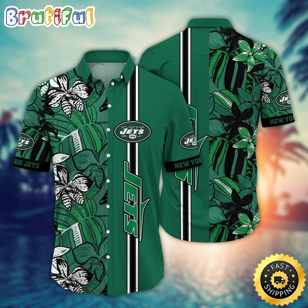 NFL New York Jets Hawaii Shirt Flower Chic Aloha Fashion
