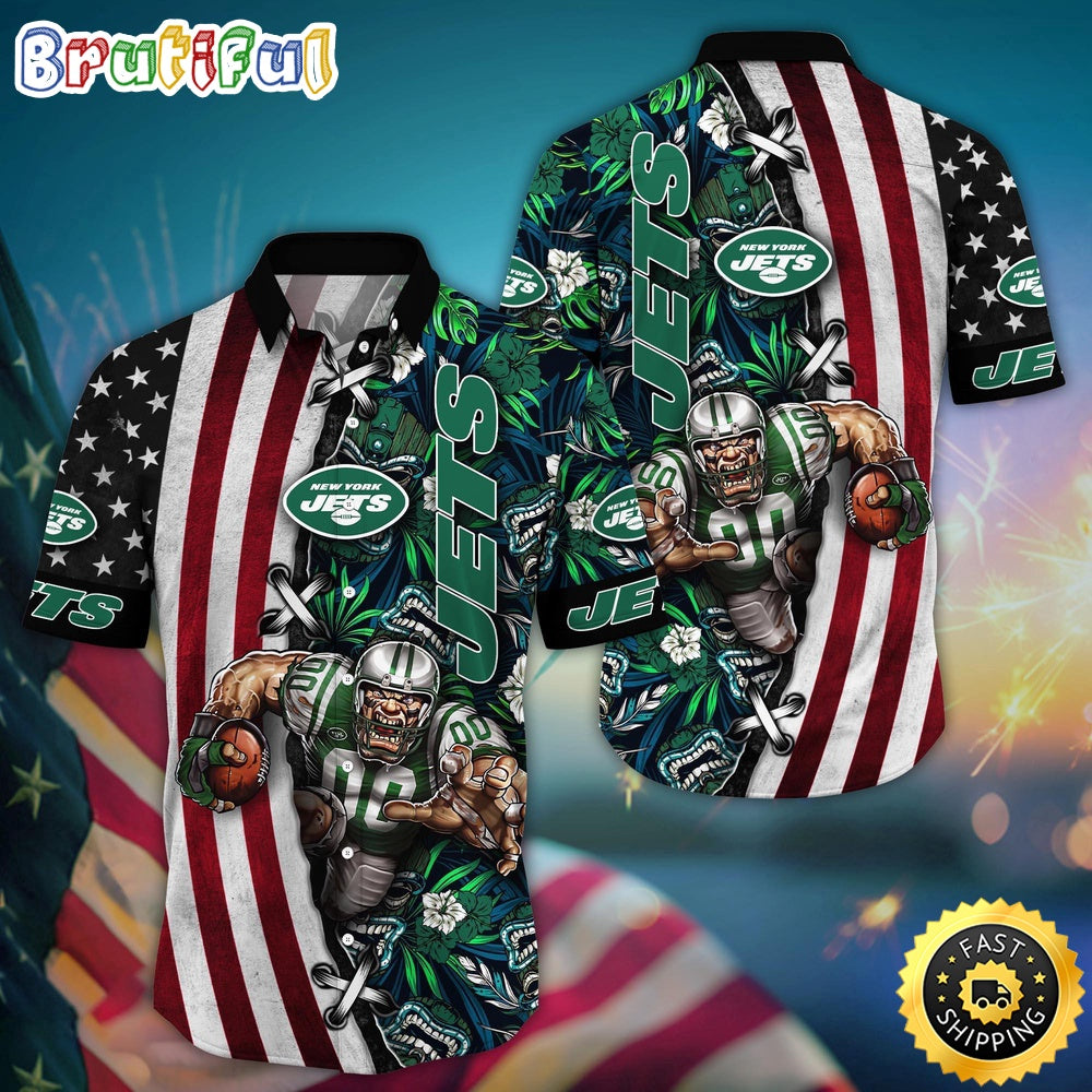 NFL New York Jets Hawaii Shirt Mascot Aloha Summer Shirt