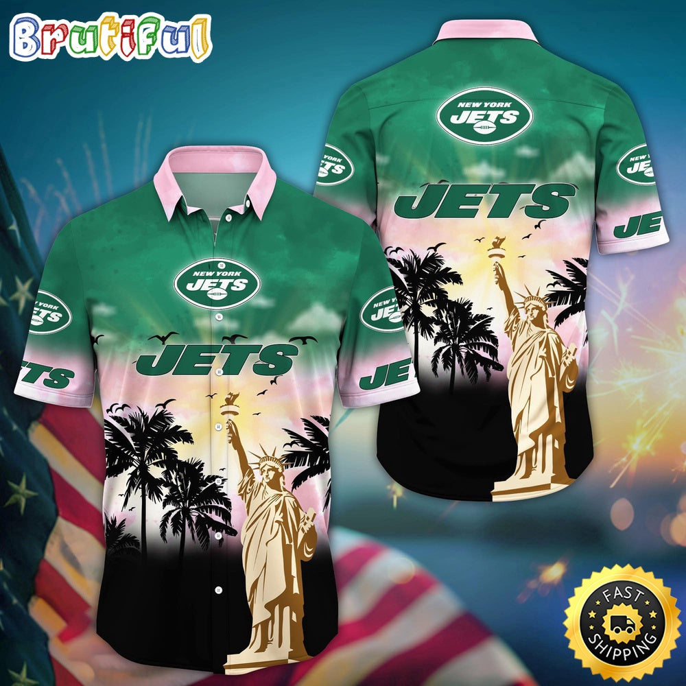 NFL New York Jets Hawaii Shirt Statue Of Liberty Aloha Shirt