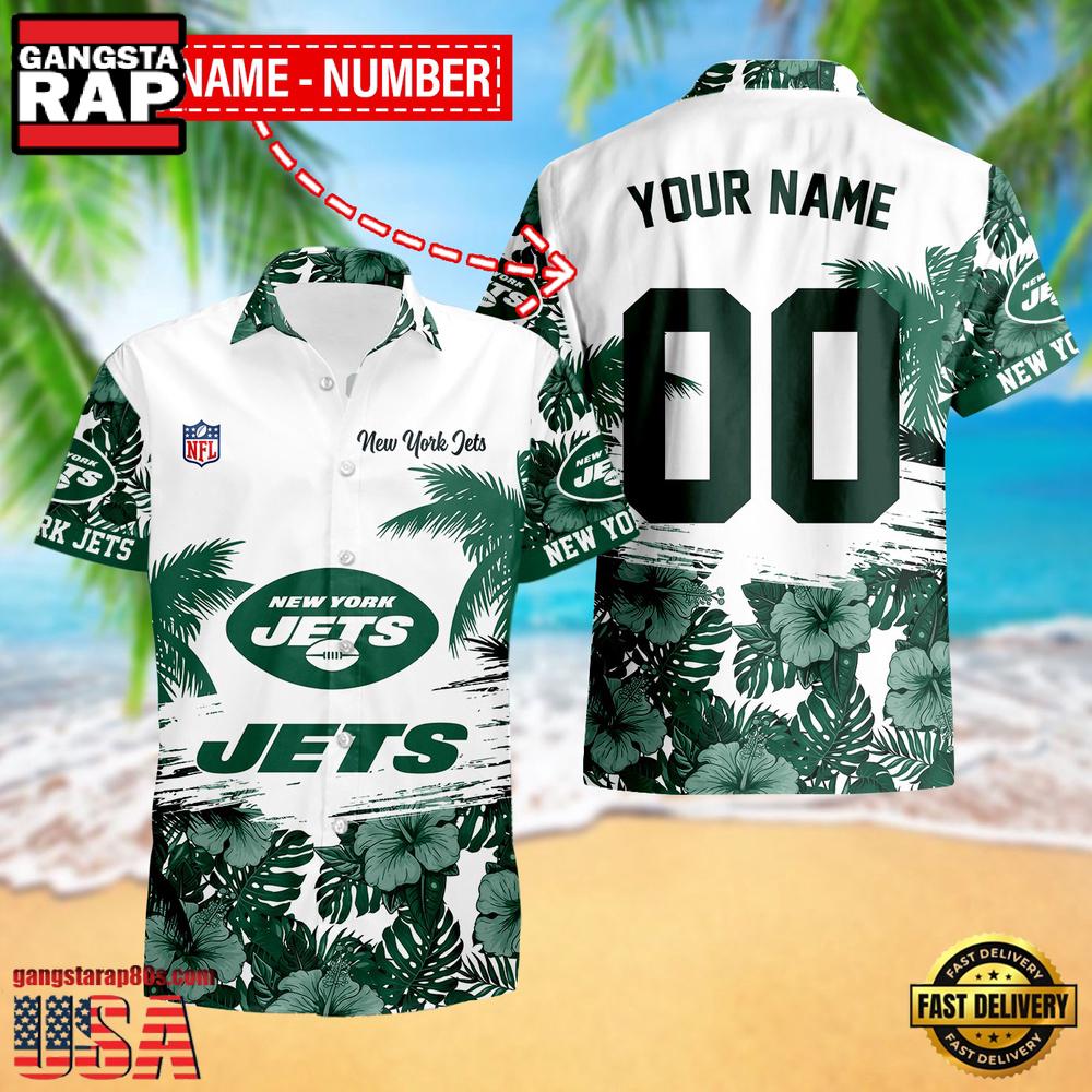 NFL New York Jets New Design 2025 Custom Name Number Hawaiian Shirt