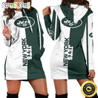 NFL New York Jets Hoodie Dress All Over Print For Women Hoodie