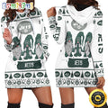 NFL New York Jets Hoodie Dress Gnomes All Over Print Hoodie Women