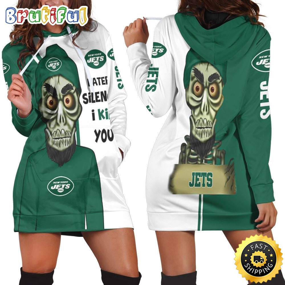 NFL New York Jets Hoodie Dress Haters I Kill You Print 3D Hoodie Women For Fans