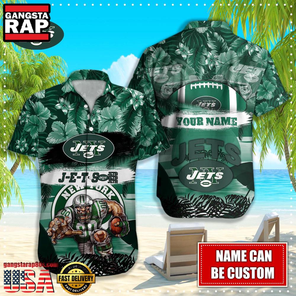 NFL New York Jets Mascot Football Hawaiian Shirt For Men Women
