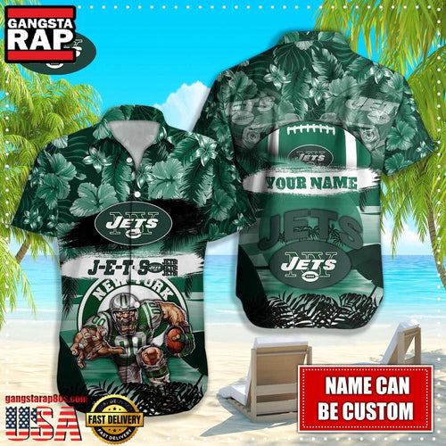 NFL New York Jets Mascot Football Hawaiian Shirt For Men Women