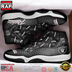 NFL Oakland Raiders Black Unique Design Air Jordan 11 Sneaker Shoes