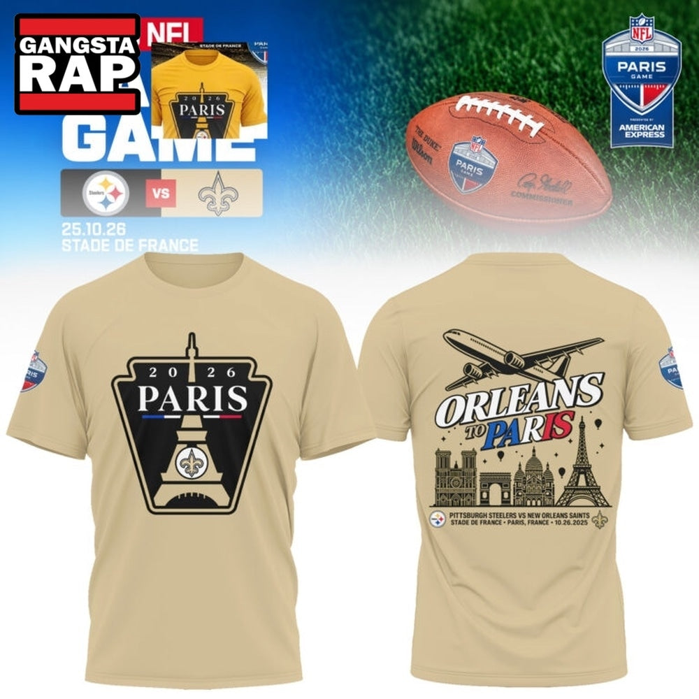 NFL Paris Game 2026 New Orleans Saints to Paris Hoodie T-Shirt