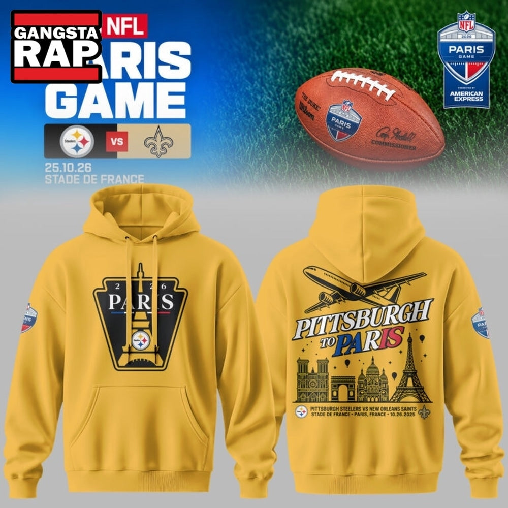 NFL Paris Game 2026 Pittsburgh Steelers to Paris Hoodie T-Shirt