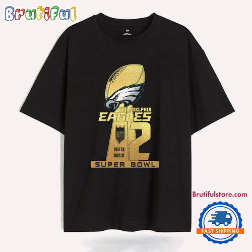 NFL Philadelphia Eagles 2 Super Bowl New Design T Shirt